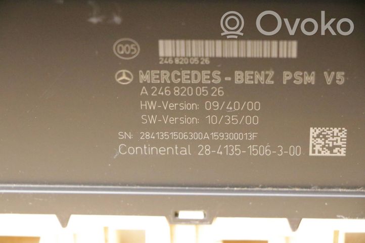 Mercedes-Benz B W246 W242 Istuimen säädön moduuli A2468200526