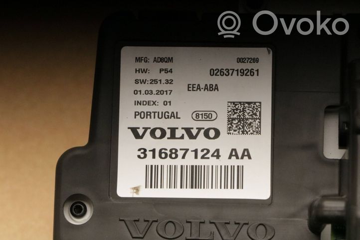 Volvo S90, V90 Nopeusmittari (mittaristo) 31687124