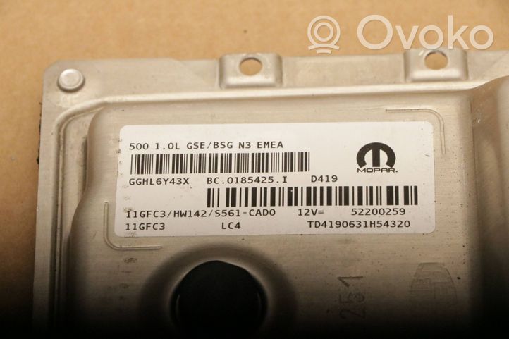 Fiat 500 Calculateur moteur ECU 52200259