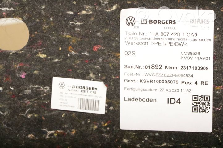 Volkswagen ID.4 Boczek / Tapicerka / bagażnika 11A867428T