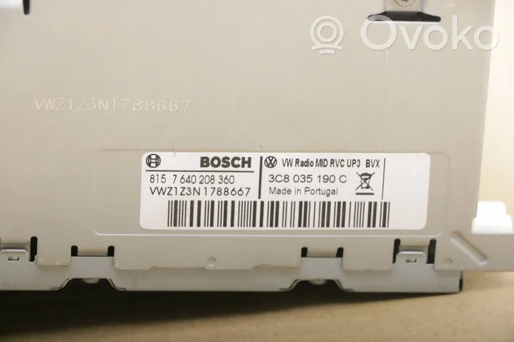 Volkswagen PASSAT B7 Radija/ CD/DVD grotuvas/ navigacija 3C8035190C