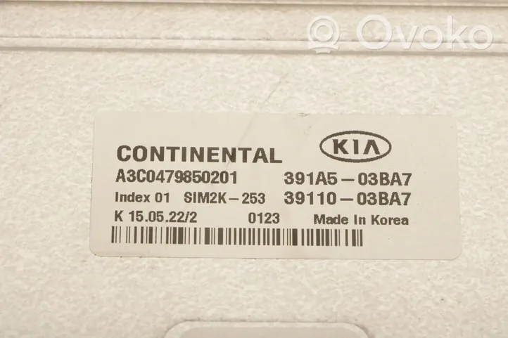 KIA Xceed Calculateur moteur ECU 391A1-03BA7