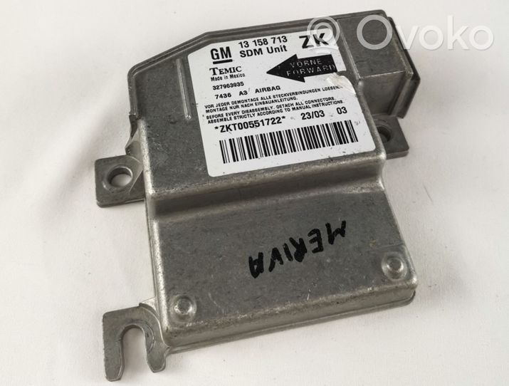 Opel Meriva A Module de contrôle airbag 327963935