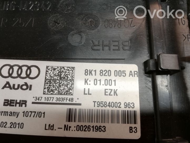 Audi A4 S4 B8 8K Sisälämmityksen ilmastoinnin korin kokoonpano 8K1820005AR