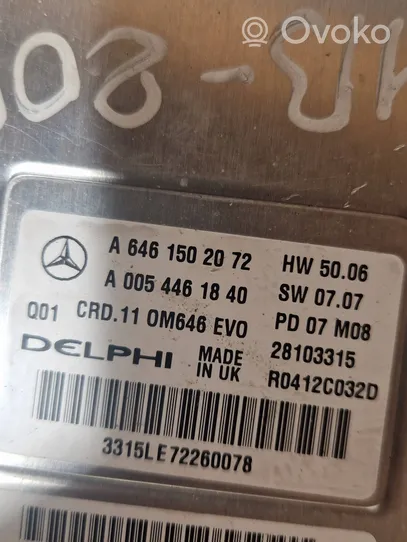 Mercedes-Benz C W204 Блок управления двигателя A6461502072