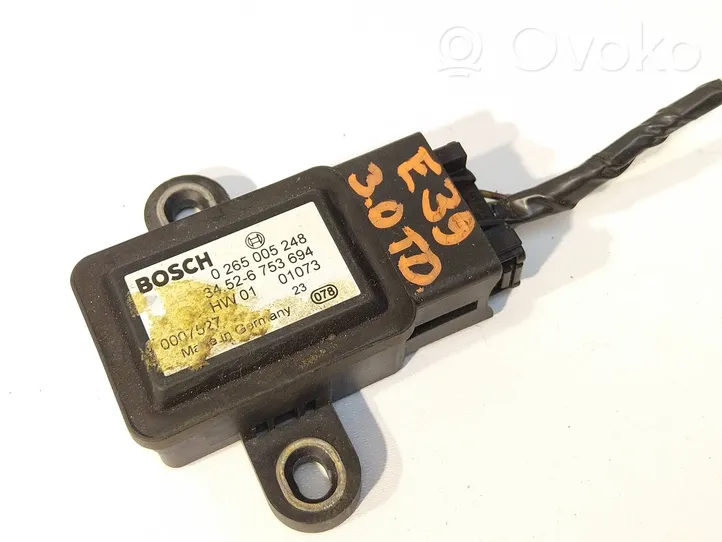 BMW 5 E39 ESP acceleration yaw rate sensor 6753694