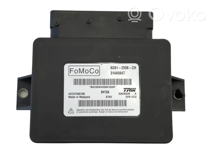 Volvo S60 Hand brake control module 6G912598CH