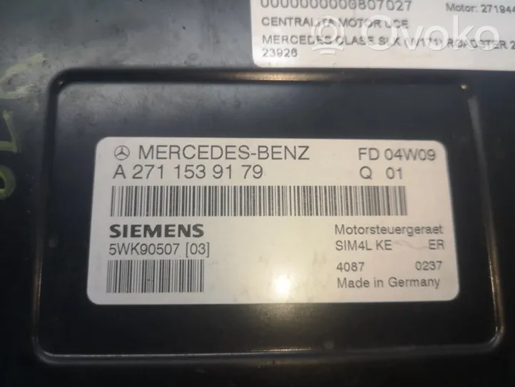Mercedes-Benz SLK R170 Calculateur moteur ECU A271539179