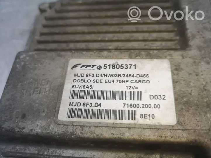 Fiat Doblo Sterownik / Moduł ECU 51805371