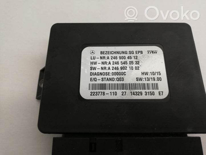 Mercedes-Benz A W176 Autres dispositifs A2469004512