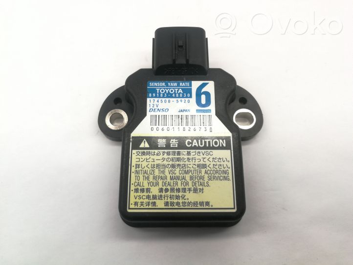 Toyota iQ ESP acceleration yaw rate sensor 8918348030