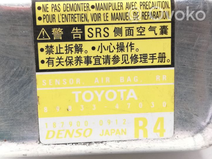 Toyota Prius (NHW20) Sensore d’urto/d'impatto apertura airbag 8983347030