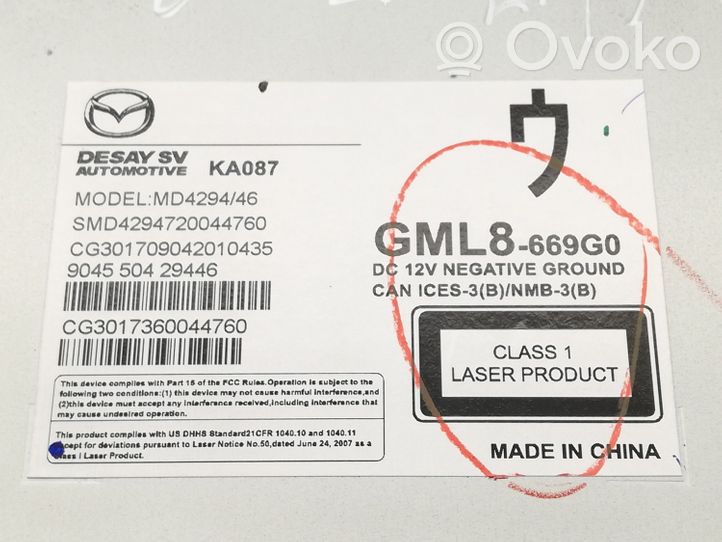 Mazda 6 Changeur CD / DVD GML669G0