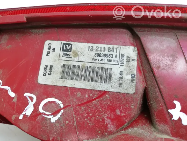 Opel Corsa D Задний фонарь в кузове 13211841