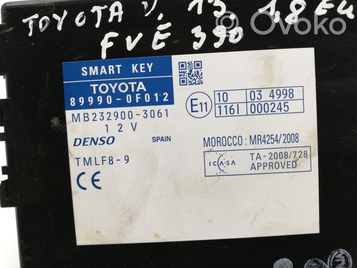 Toyota Verso Centralina/modulo keyless go 899900F012