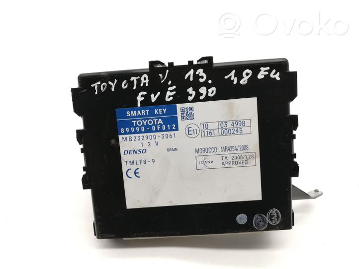 Toyota Verso Avaimettoman käytön ohjainlaite/moduuli 899900F012