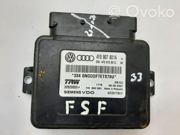 Audi A6 S6 C6 4F Rear brake EMF control unit/module 4F0907801A