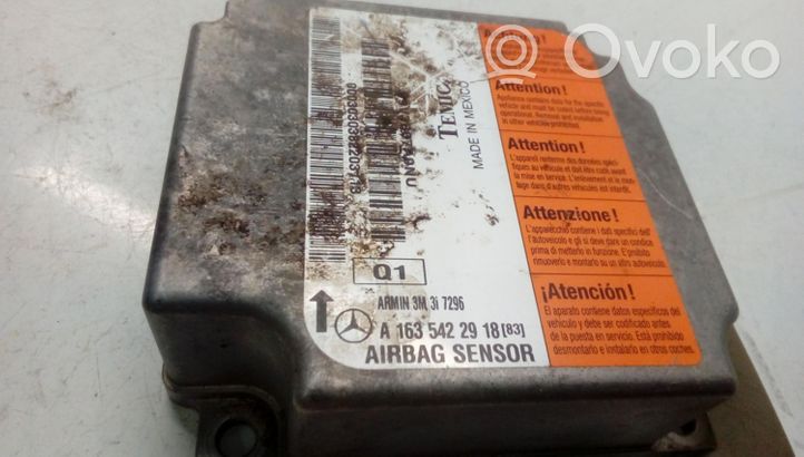 Mercedes-Benz ML W163 Module de contrôle airbag A1635422918