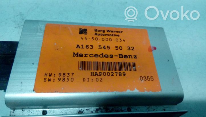 Mercedes-Benz ML W163 Centralina scatola del differenziale A1635455032