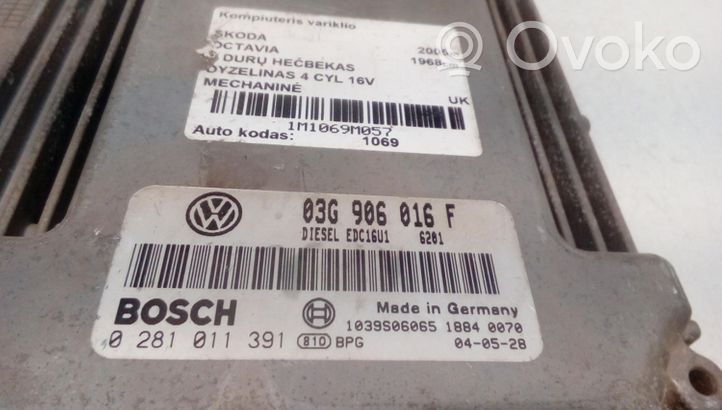 Skoda Octavia Mk2 (1Z) Calculateur moteur ECU 03G906016F