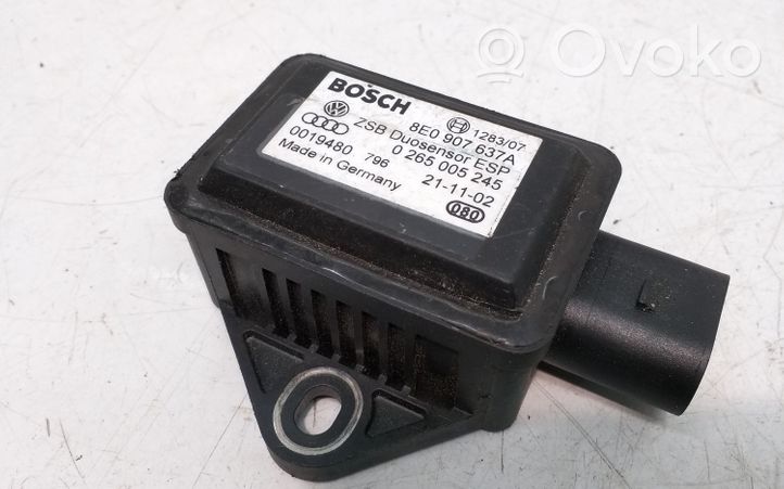 Audi A6 S6 C5 4B Capteur de vitesse de lacet d'accélération ESP 8E0907637A