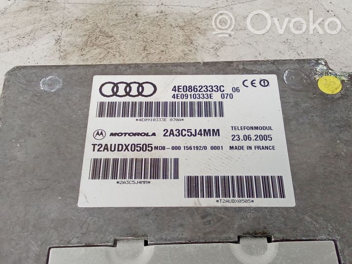 Audi A6 S6 C6 4F Telefono valdymo blokas 4E0862333C