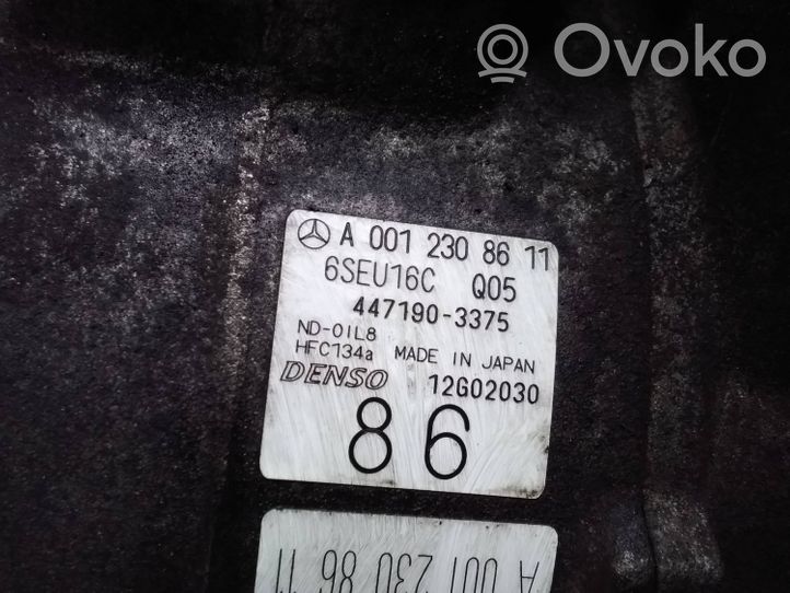 Mercedes-Benz CLS C219 Ilmastointilaitteen kompressorin pumppu (A/C) A0012308611