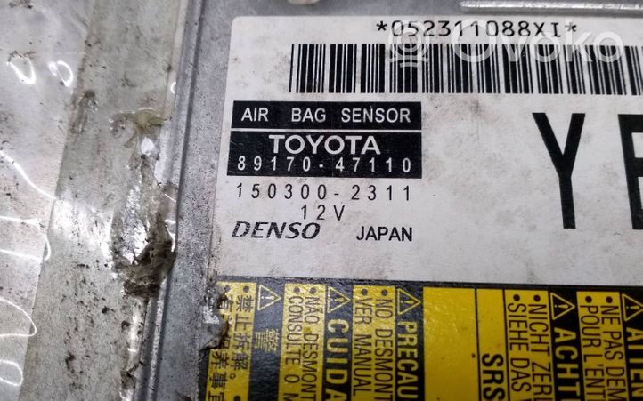Toyota Prius (XW30) Turvatyynyn ohjainlaite/moduuli 8917047110