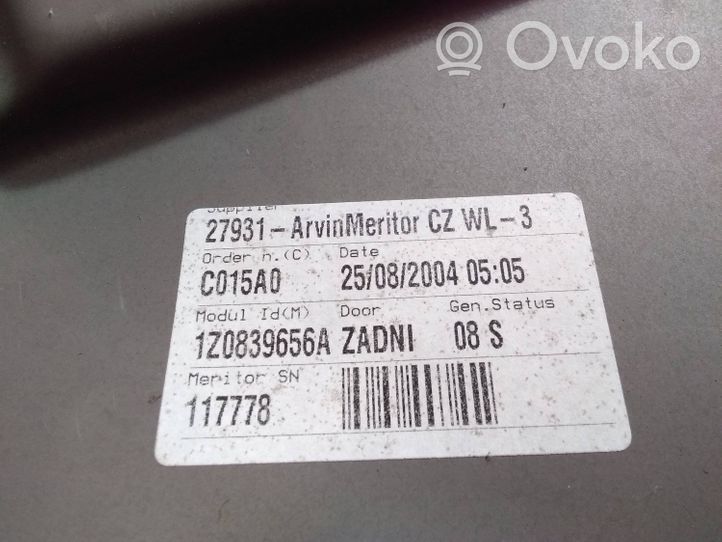 Skoda Octavia Mk2 (1Z) Mécanisme lève-vitre de porte arrière avec moteur 1Z0839656A