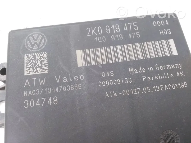 Volkswagen Caddy Parking PDC control unit/module 2K0919475