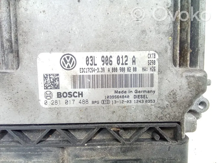 Volkswagen Crafter Engine control unit/module 03L906012A