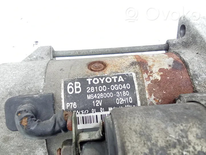 Toyota Avensis T250 Motorino d’avviamento 281000G040
