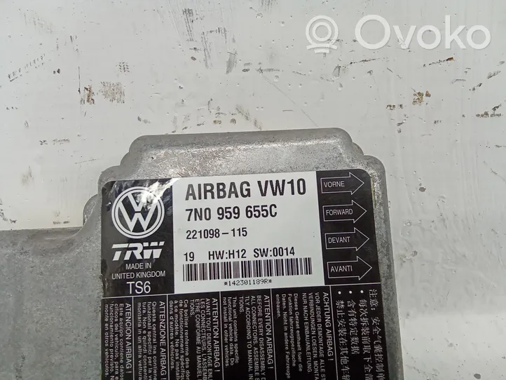 Volkswagen Sharan Airbag control unit/module 7N0959655C