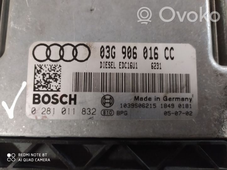 Audi A3 S3 8P Moottorin ohjainlaite/moduuli 03G906016CC