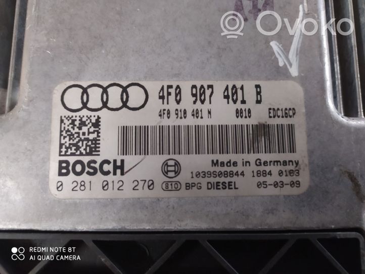 Audi A6 S6 C6 4F Variklio valdymo blokas 4F0907401B