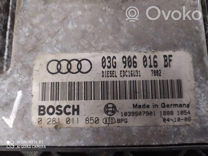 Audi A6 S6 C6 4F Moottorin ohjainlaite/moduuli 0281011850