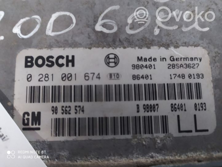 Opel Astra G Sterownik / Moduł ECU 0281001674