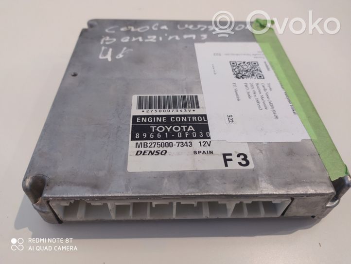 Toyota Corolla Verso AR10 Moottorin ohjainlaite/moduuli 896610F030