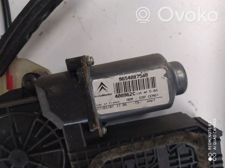 Citroen C4 I Picasso Mécanisme de lève-vitre avec moteur 9654087580