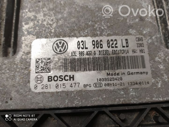 Volkswagen Golf VI Moottorin ohjainlaite/moduuli 03L906022LB