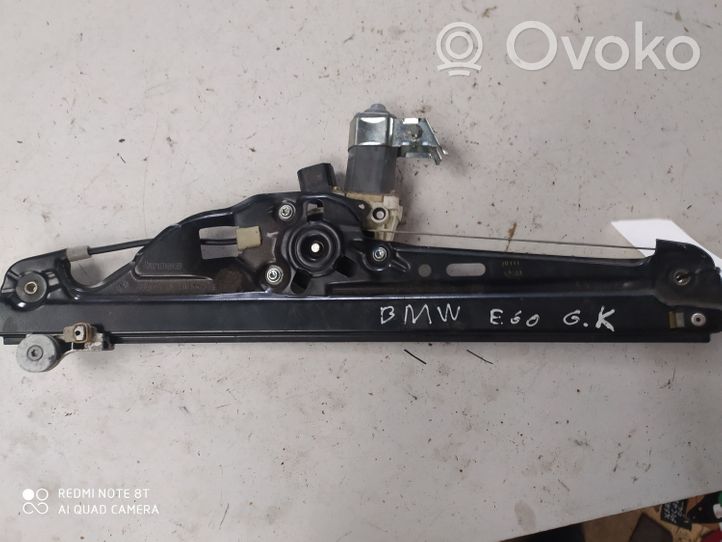 BMW 5 E60 E61 Rear door window regulator with motor 6922319