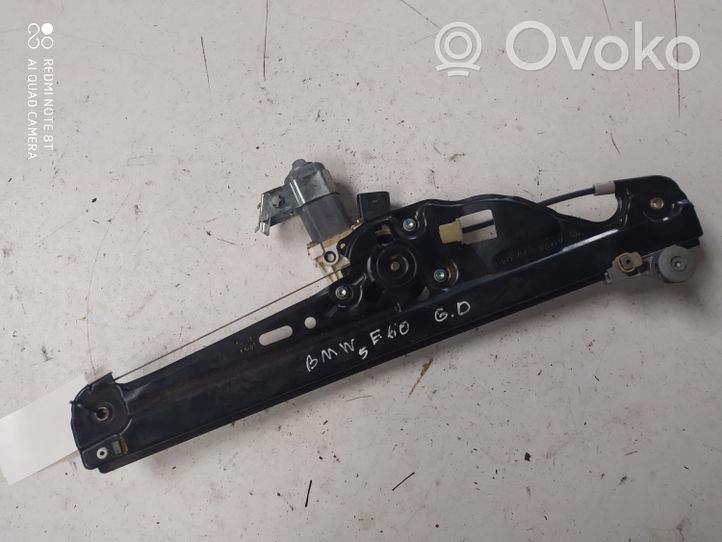 BMW 5 E60 E61 Rear door window regulator with motor 6922320