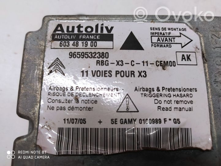 Citroen C5 Centralina/modulo airbag 9659532380