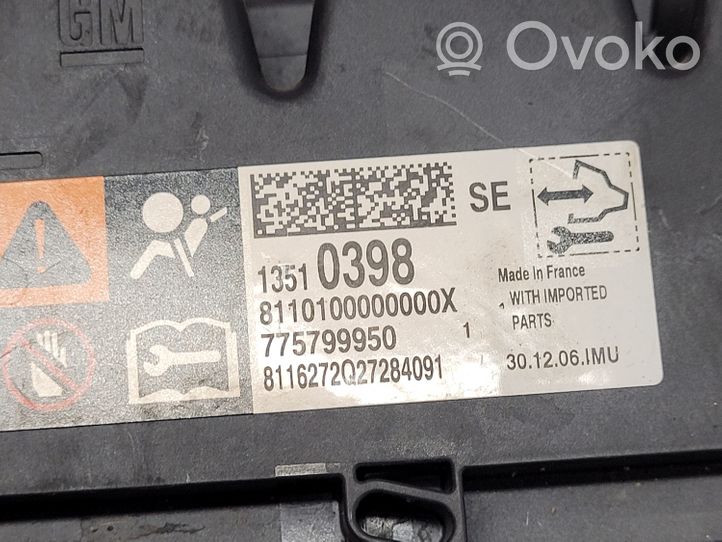 Opel Astra K Sterownik / Moduł Airbag 13510398