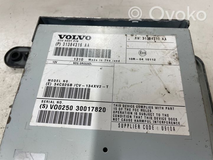 Volvo V60 Amplificador de sonido 31384316AA