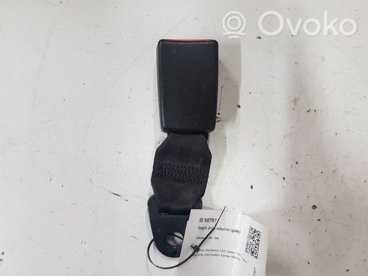 Citroen C3 Klamra środkowego pasa bezpieczeństwa fotela tylnego 33015510