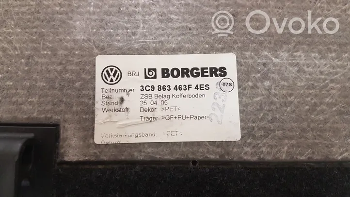 Volkswagen PASSAT B6 Tappeto di rivestimento del fondo del bagagliaio/baule 3C9863463F