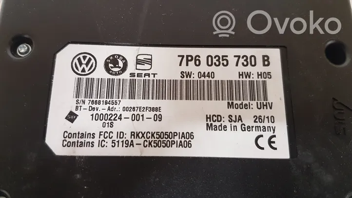 Volkswagen PASSAT B6 Module unité de contrôle Bluetooth 7P6035730B