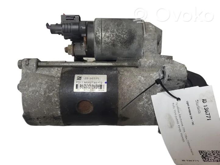 Opel Antara Starter motor 25192220