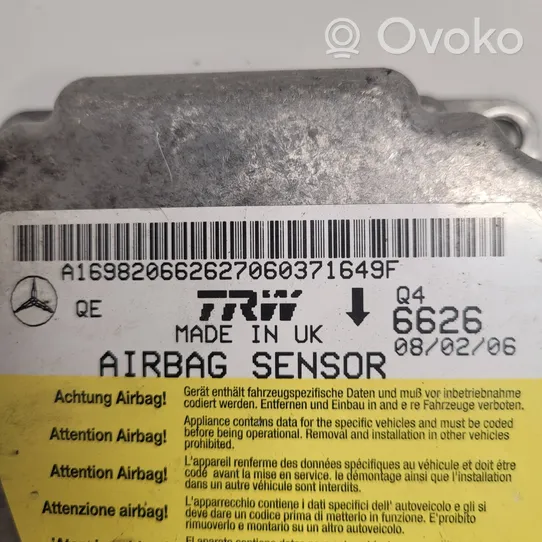 Mercedes-Benz B W245 Module de contrôle airbag A169820662